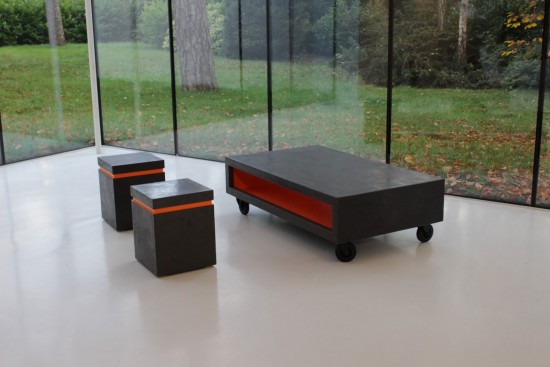 Salon tafel betonlook design